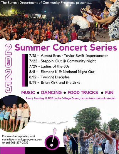 summer concert series flyer
