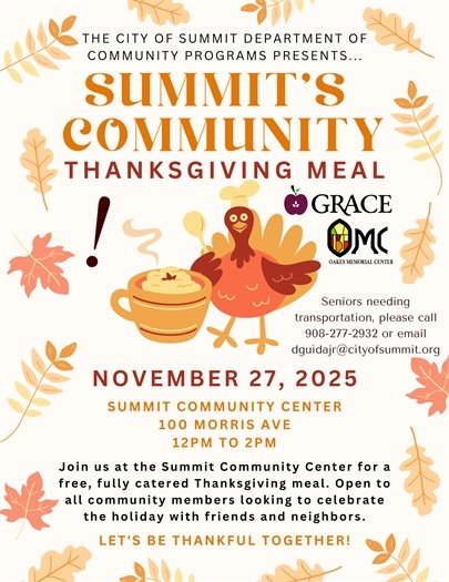 thanksgiving community meal flyer