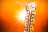 orange graphic with thermometer depicting extreme heat