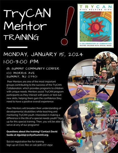 mentor training flyer