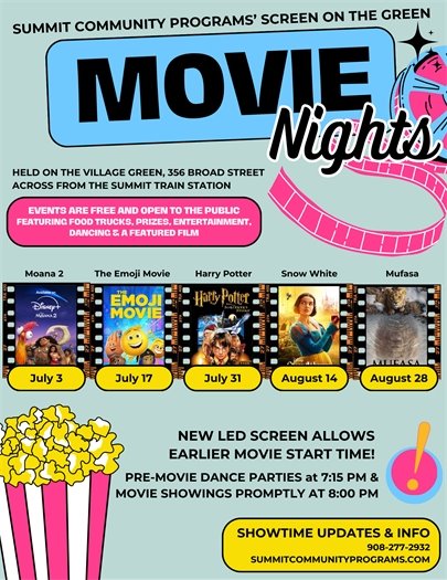 summer movie series flyer