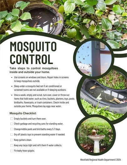 flyer with information on mosquito control