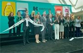Group gathered for ribbon cutting at new Kenvue headquarters
