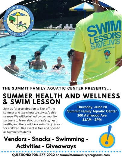 swimming lesson event flyer
