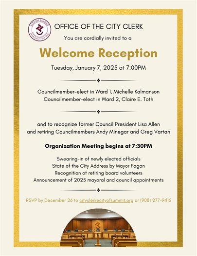 gold invitation for council organization meeting