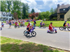 kids on bikes in fourth of july bicycle parade