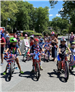 image of kids on bikes for the fourth of july bike parade