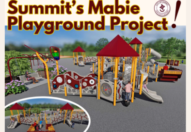 graphic with digital rendering of playground