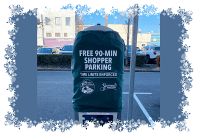 a bagged parking meter