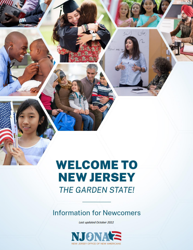 Screenshot of first page of NJ welcome booklet
