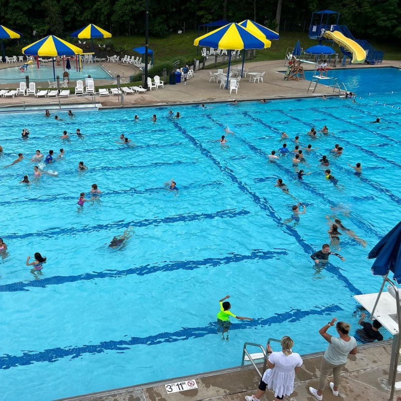 aerial photo of summit family aquatic center