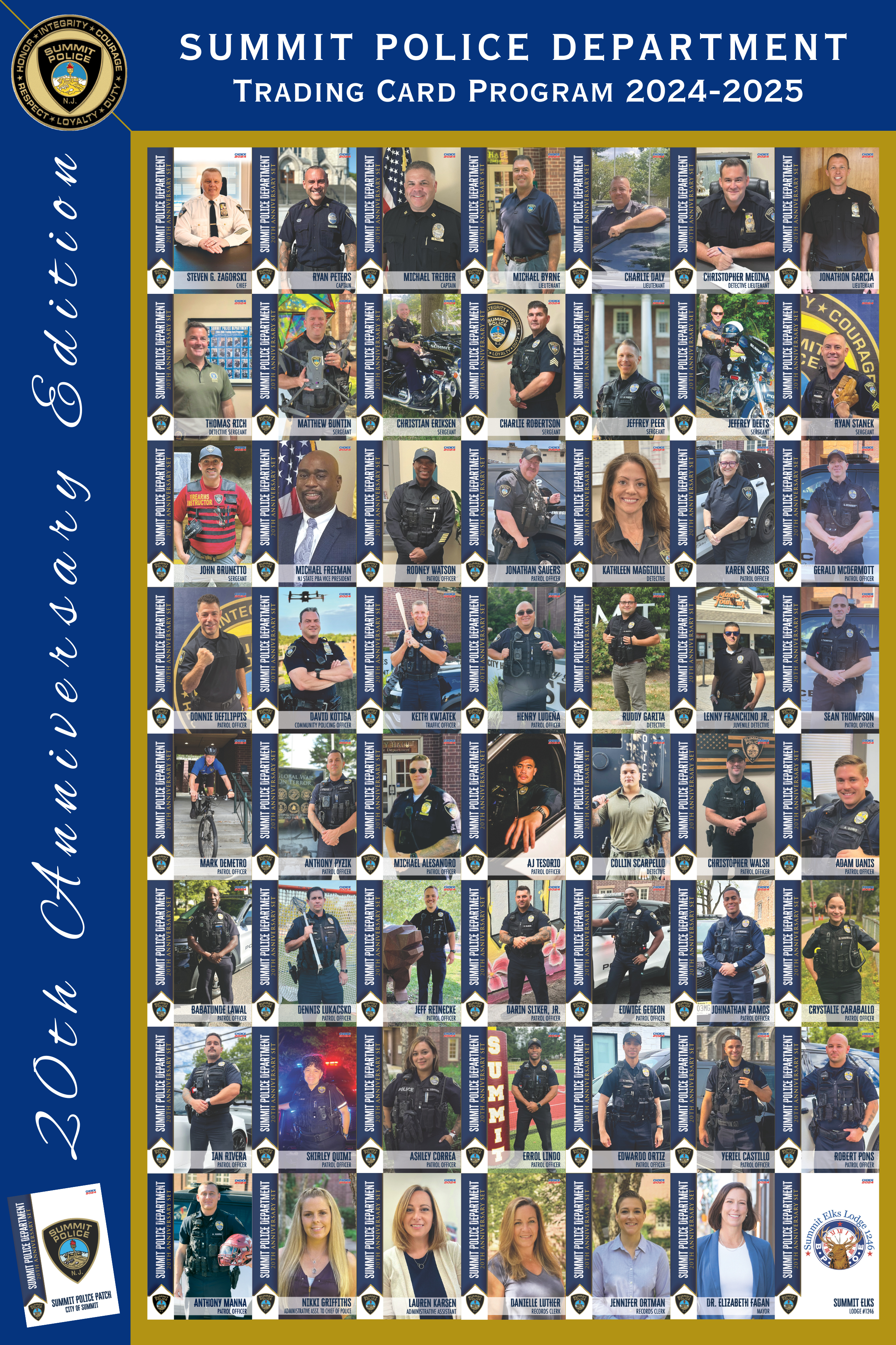 24-25 Summit Police Department Trading Card Program poster