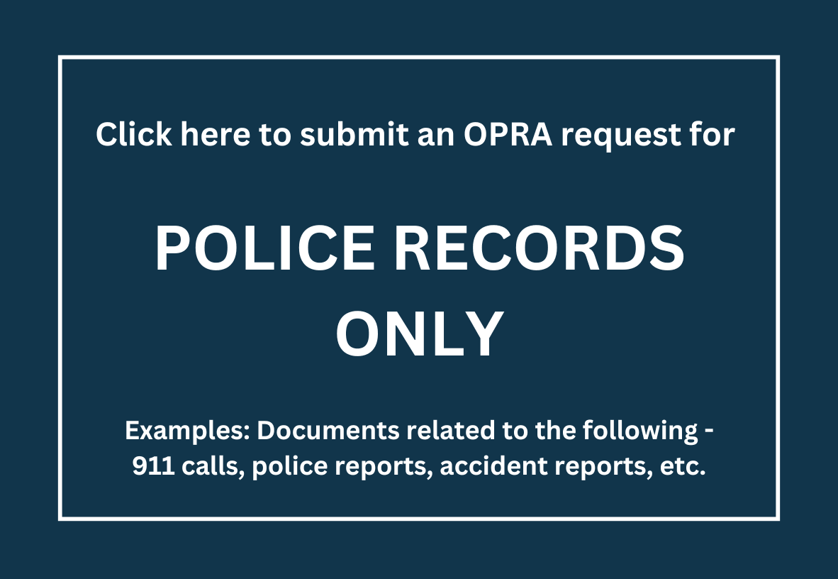 blue and white graphic with text about OPRA requests