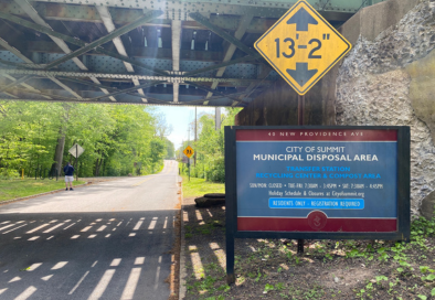 summit nj municipal disposal area entrance and sign