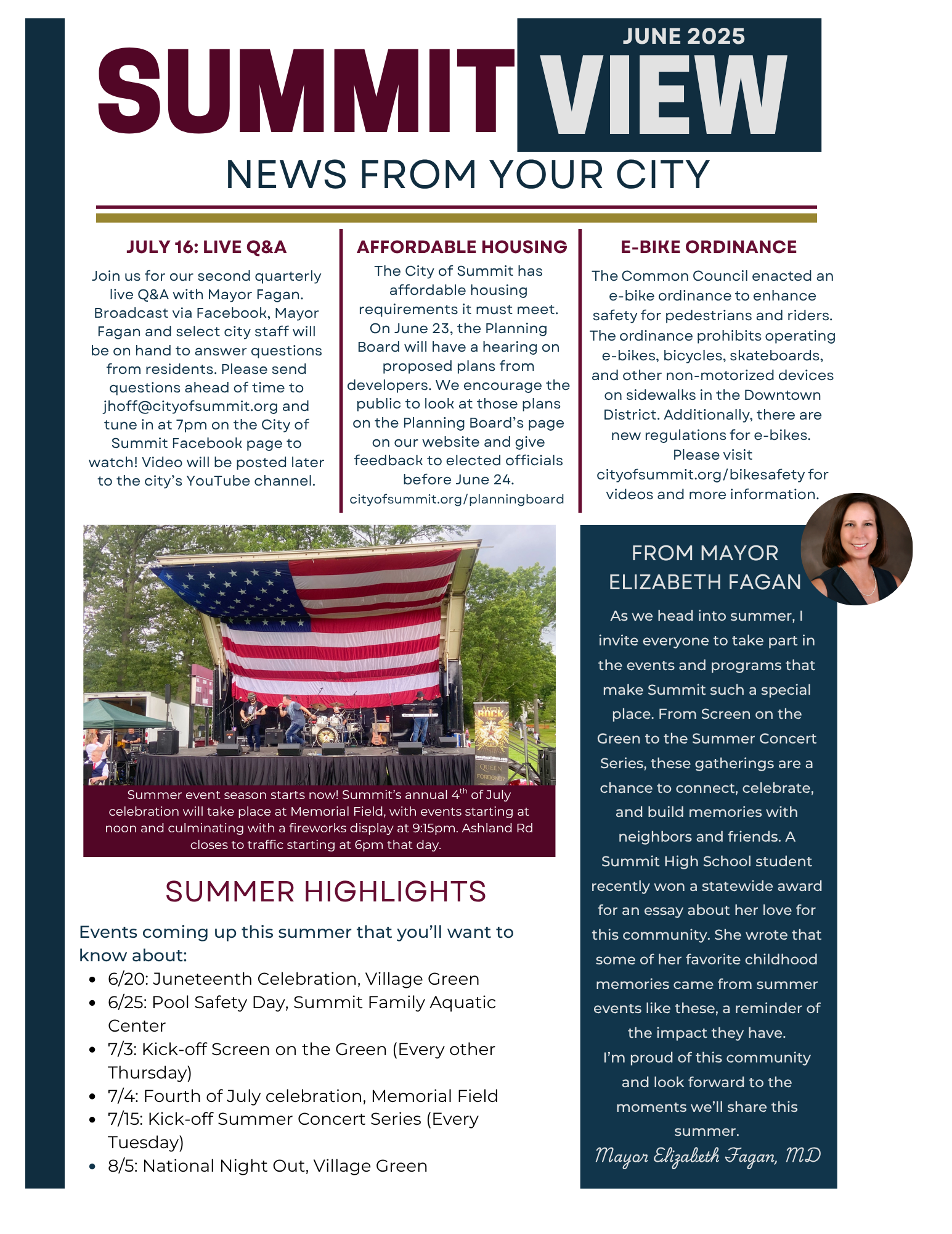 newsletter cover page