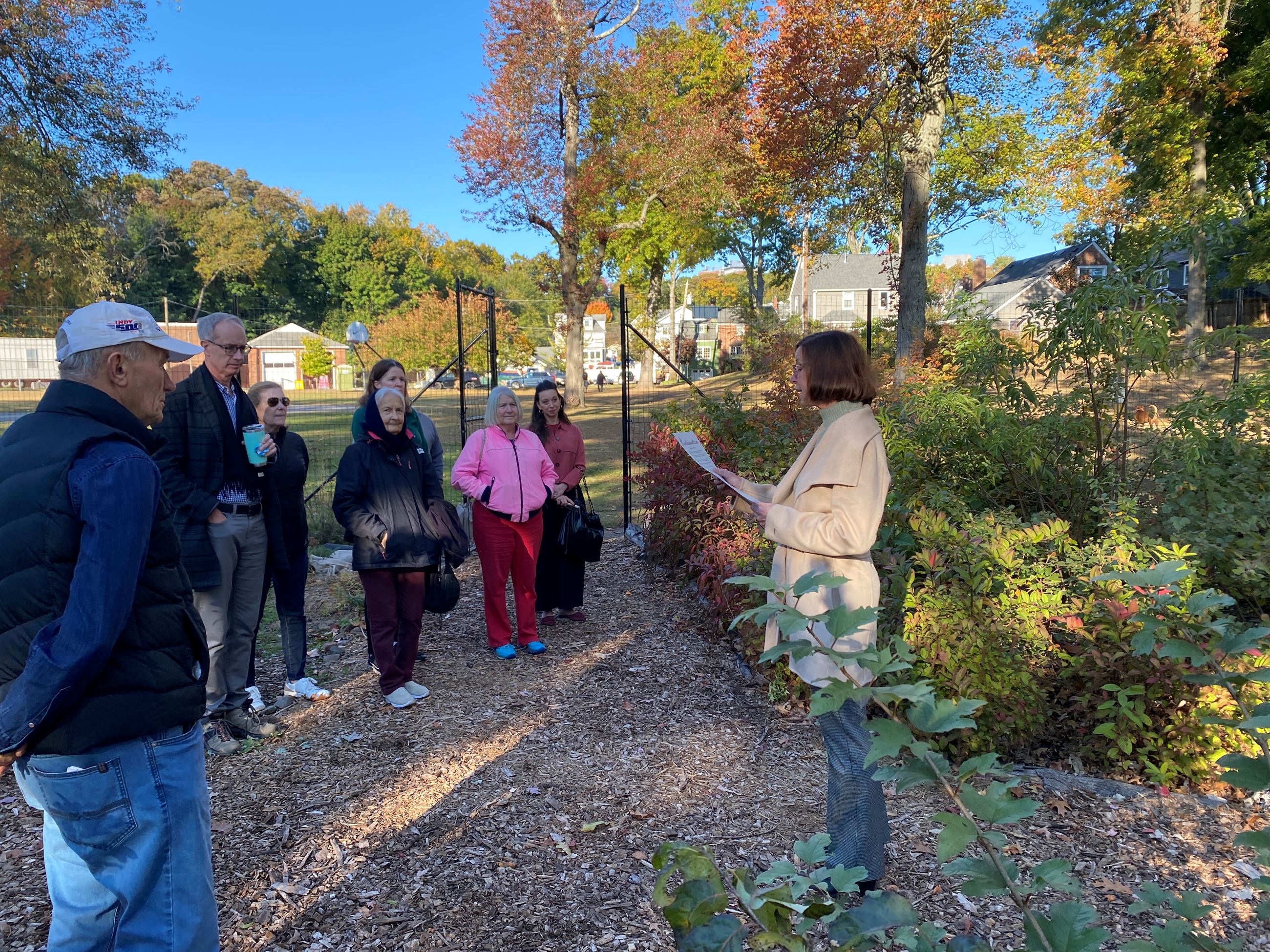 group gathered in forest for proclamation