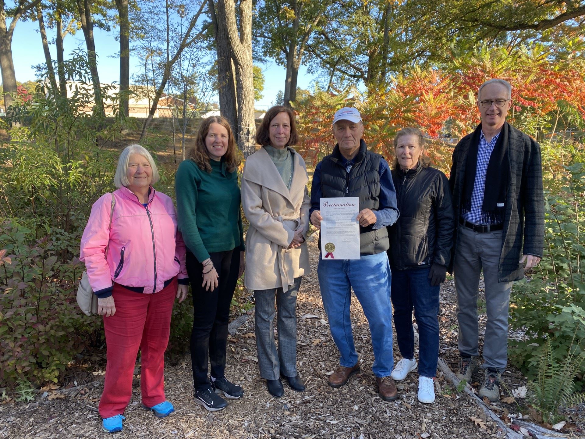 group photo at community forest