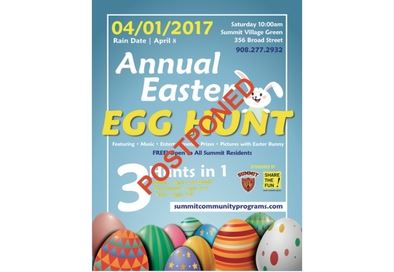 NF Easter Egg hunt postponed