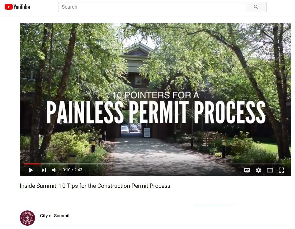 Thumbnail of Construction Permit Process YouTube video