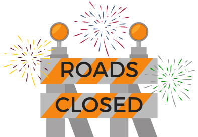 roads closed July 4