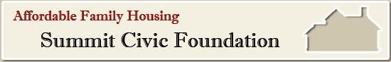 Summit Civic Foundation LOGO with a house outline design