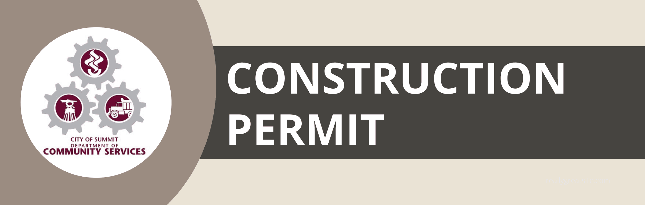 banner with DCS logo and the words construction permit