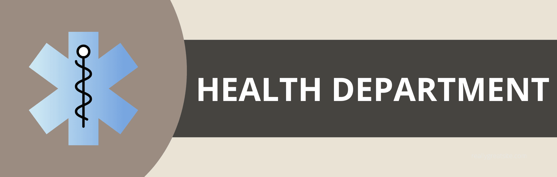 banner that reads health department