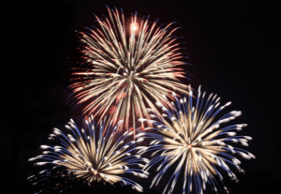 fireworks on black background