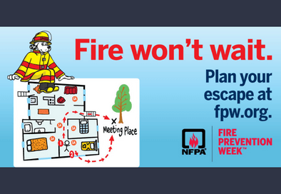 Fire prevention week graphic