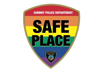 image of summit police department safe place shield