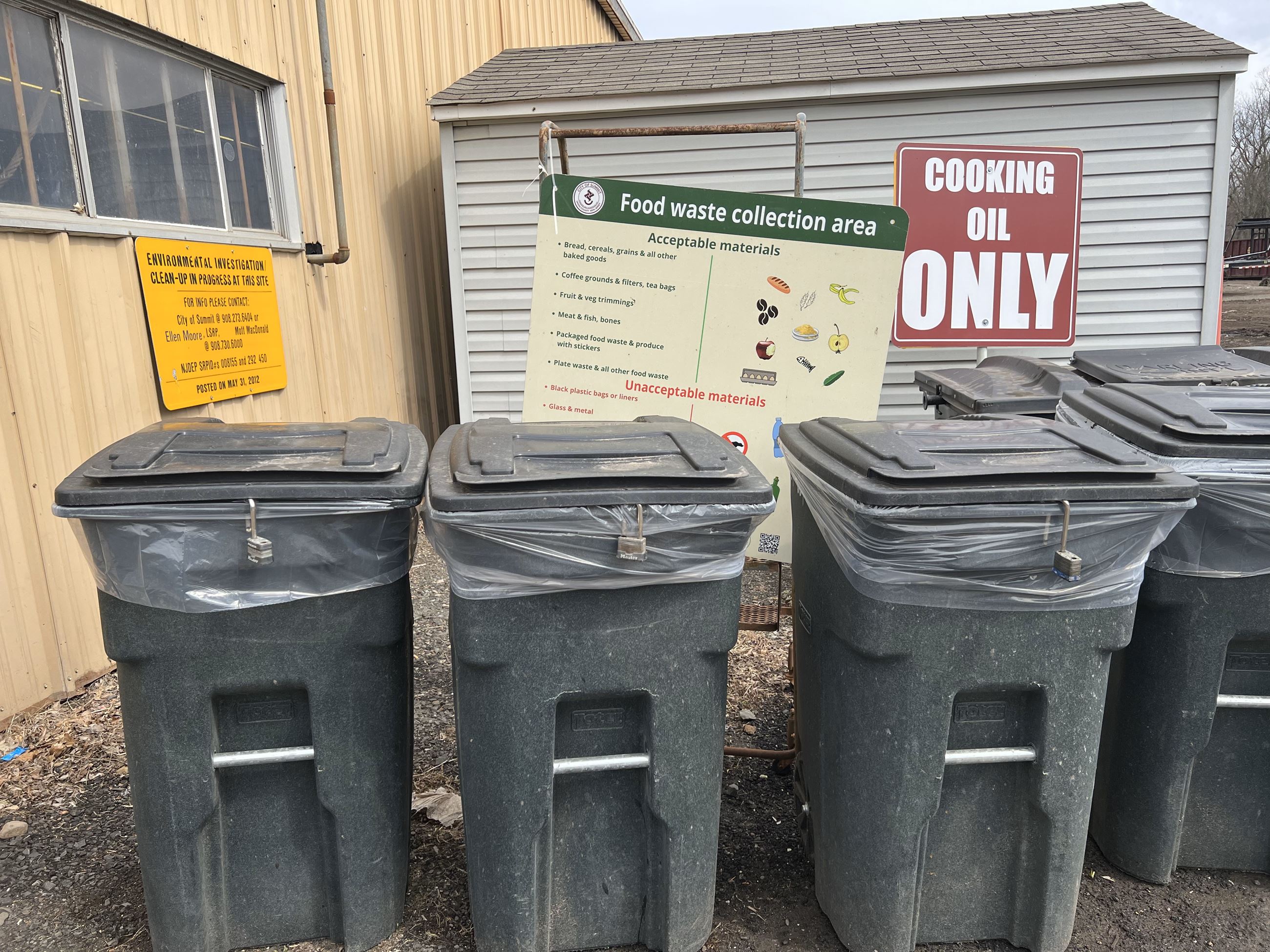 image of composting area at transfer station