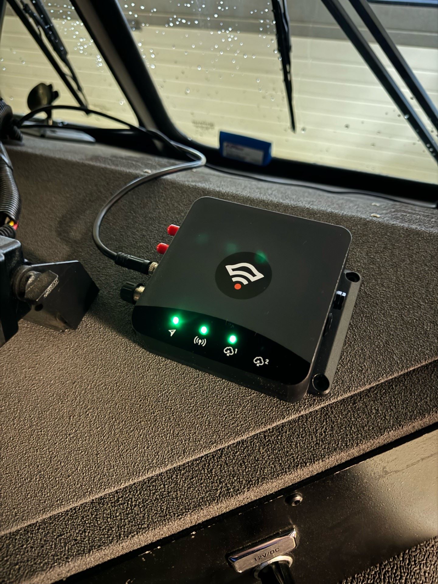 safety cloud device inside firetruck