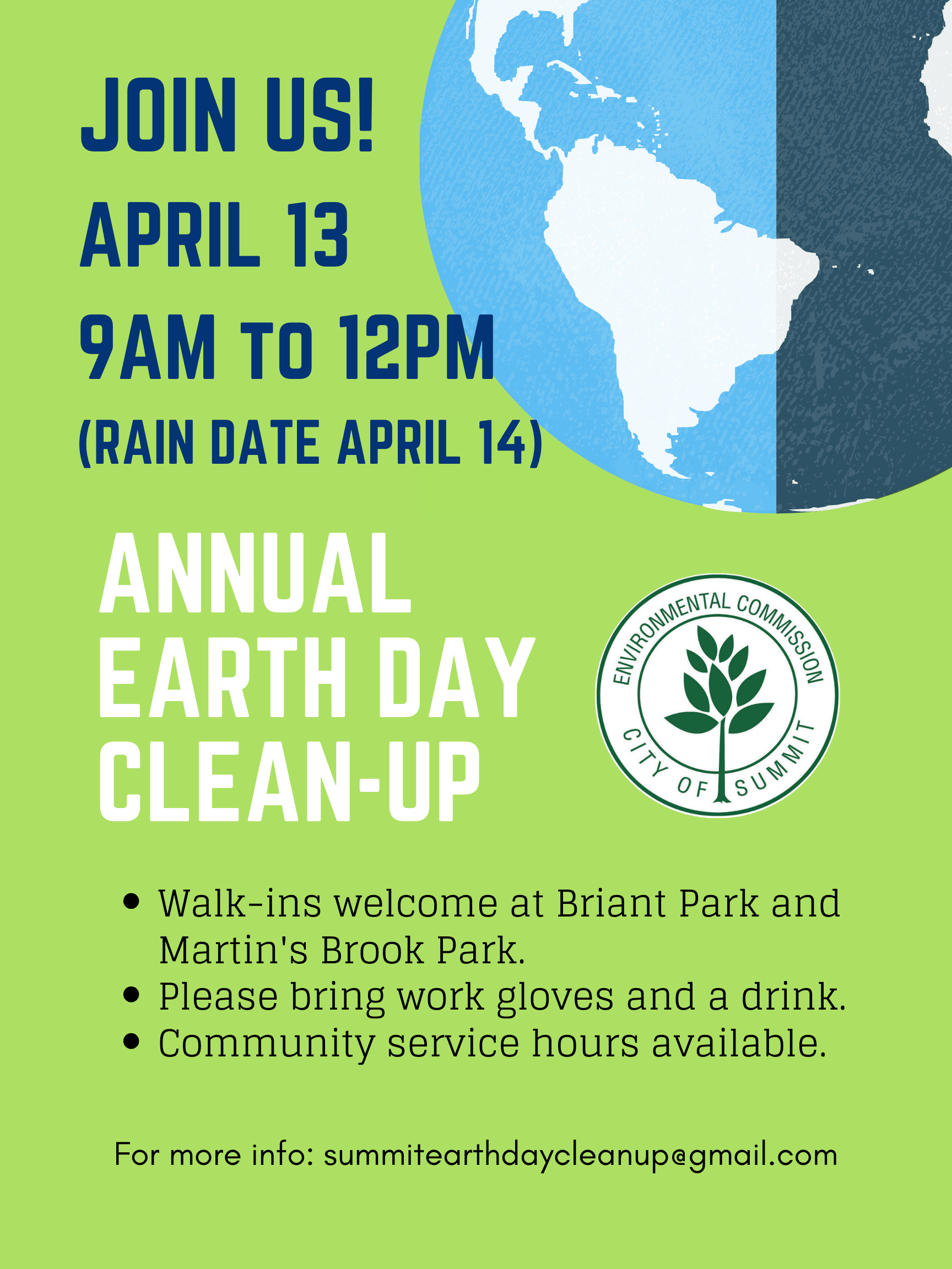 Earth Day clean up flyer 2024