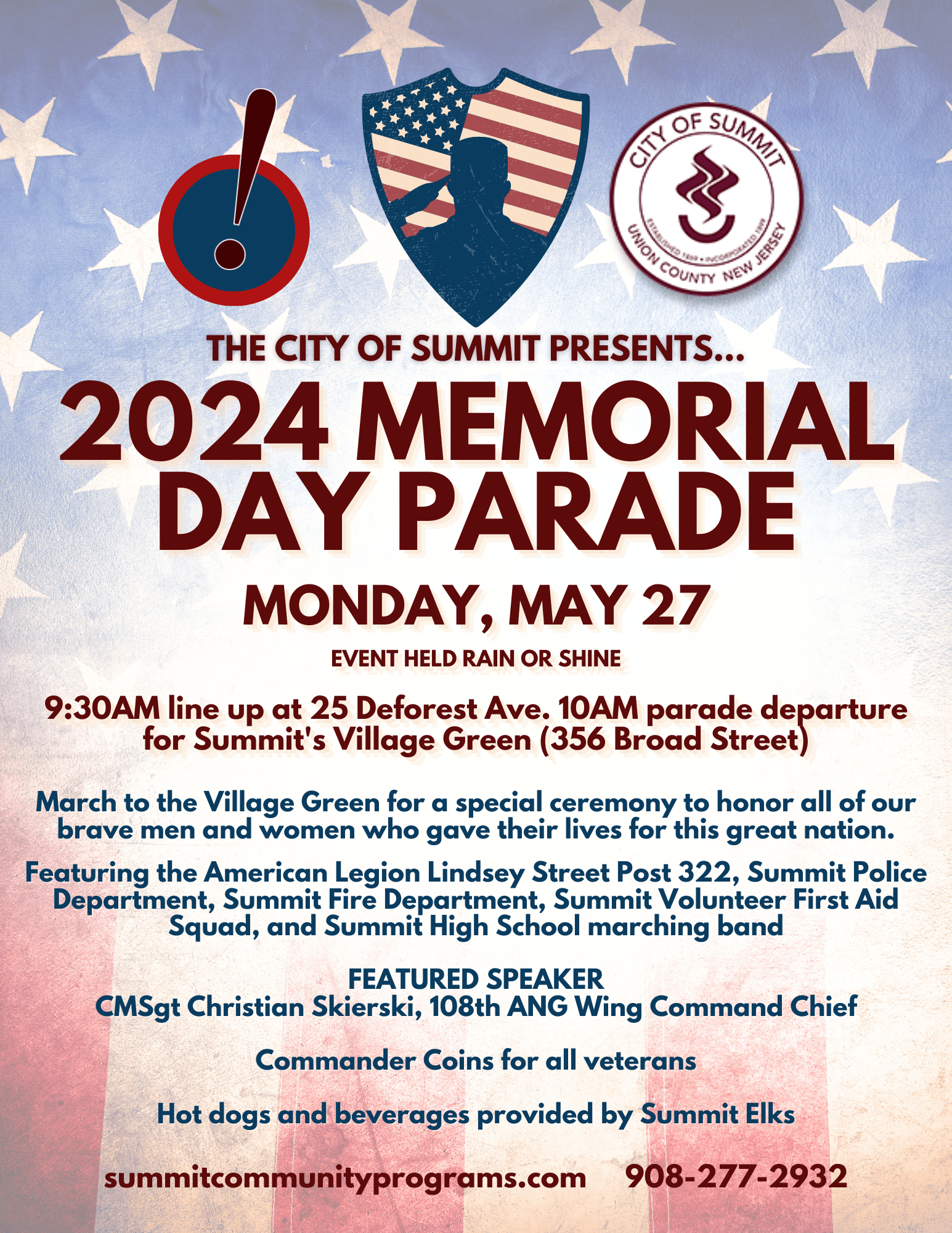 Memorial Day parade flyer 