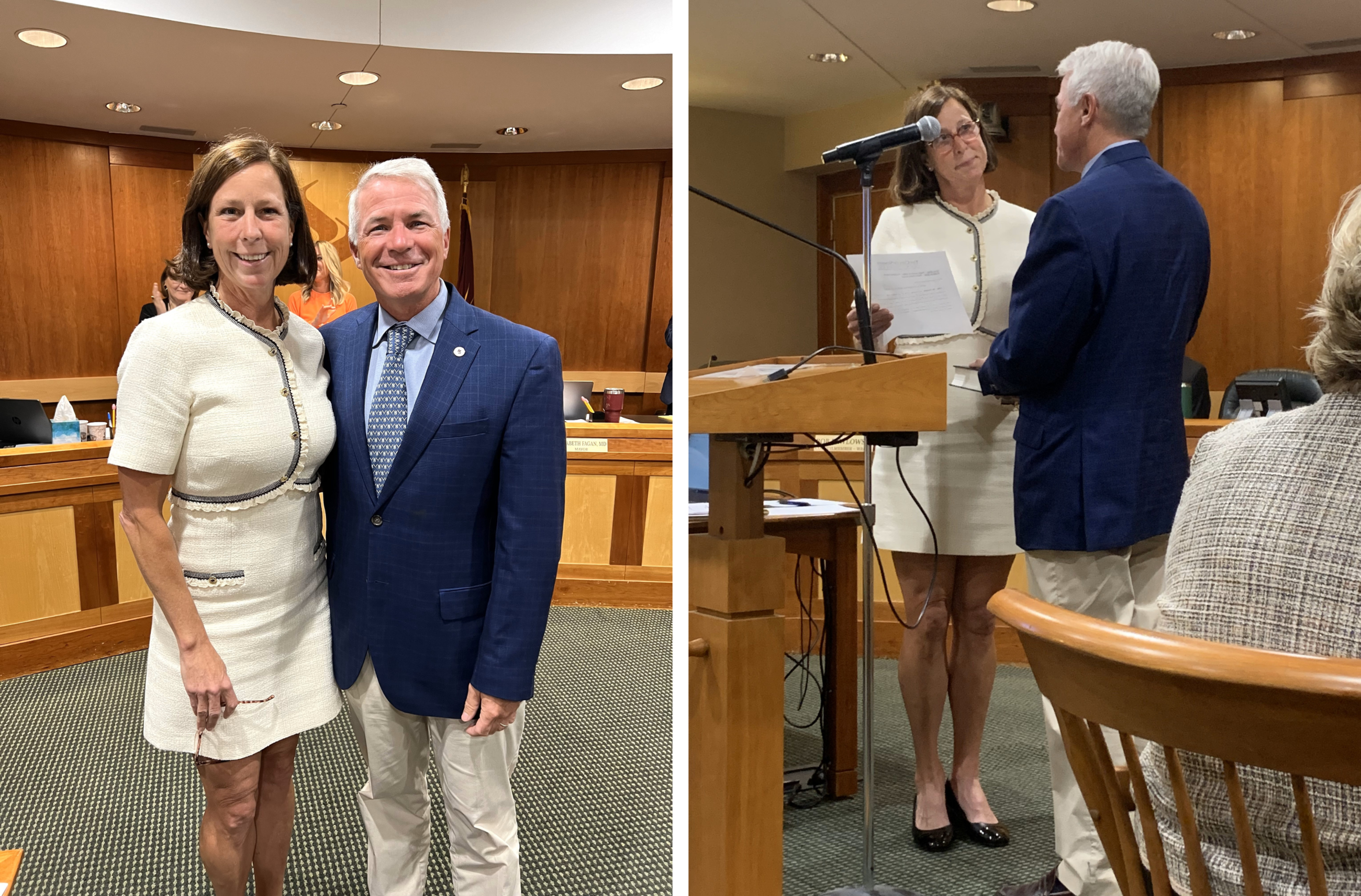 summit nj mayor and councilmember in swearing in photos