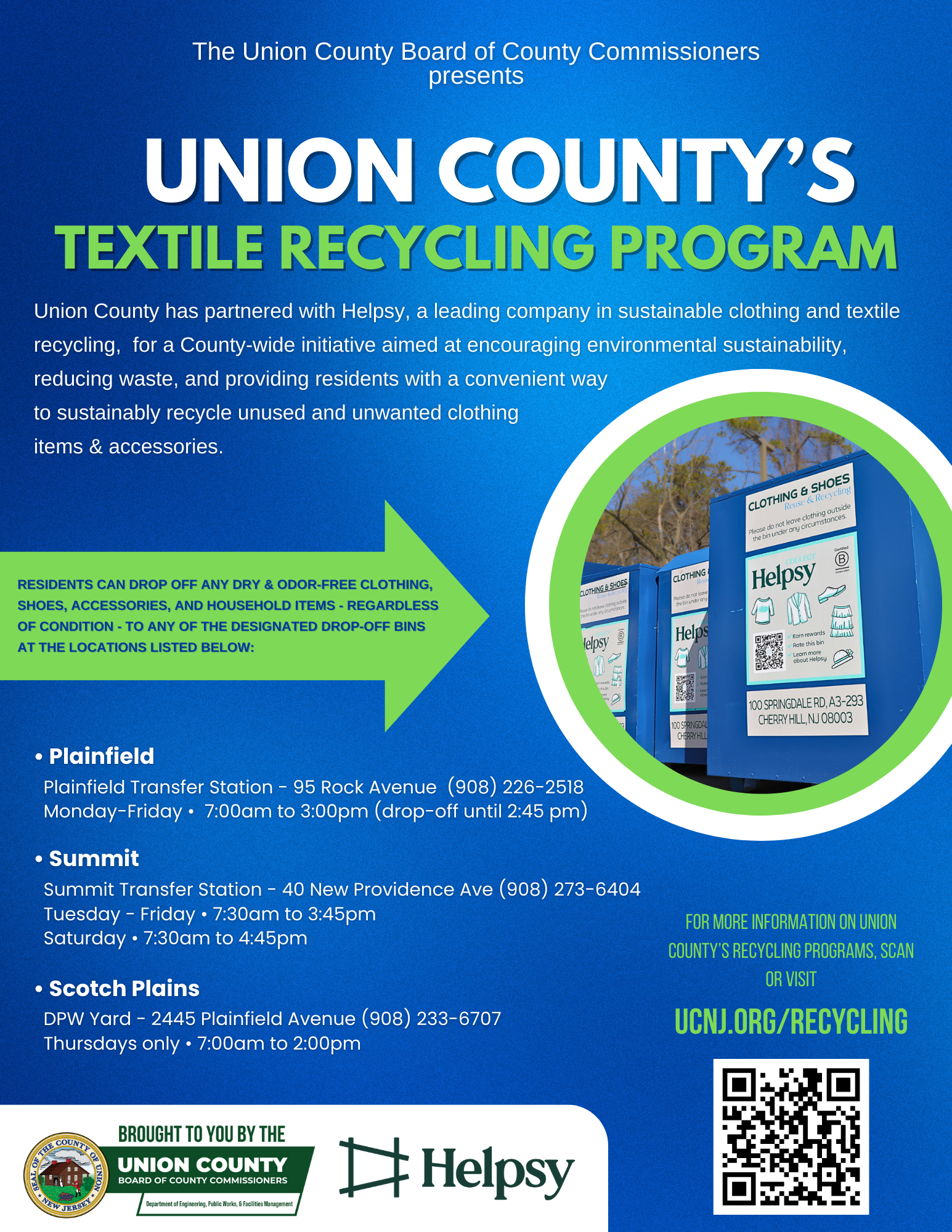 Textile Recycling Program flyer