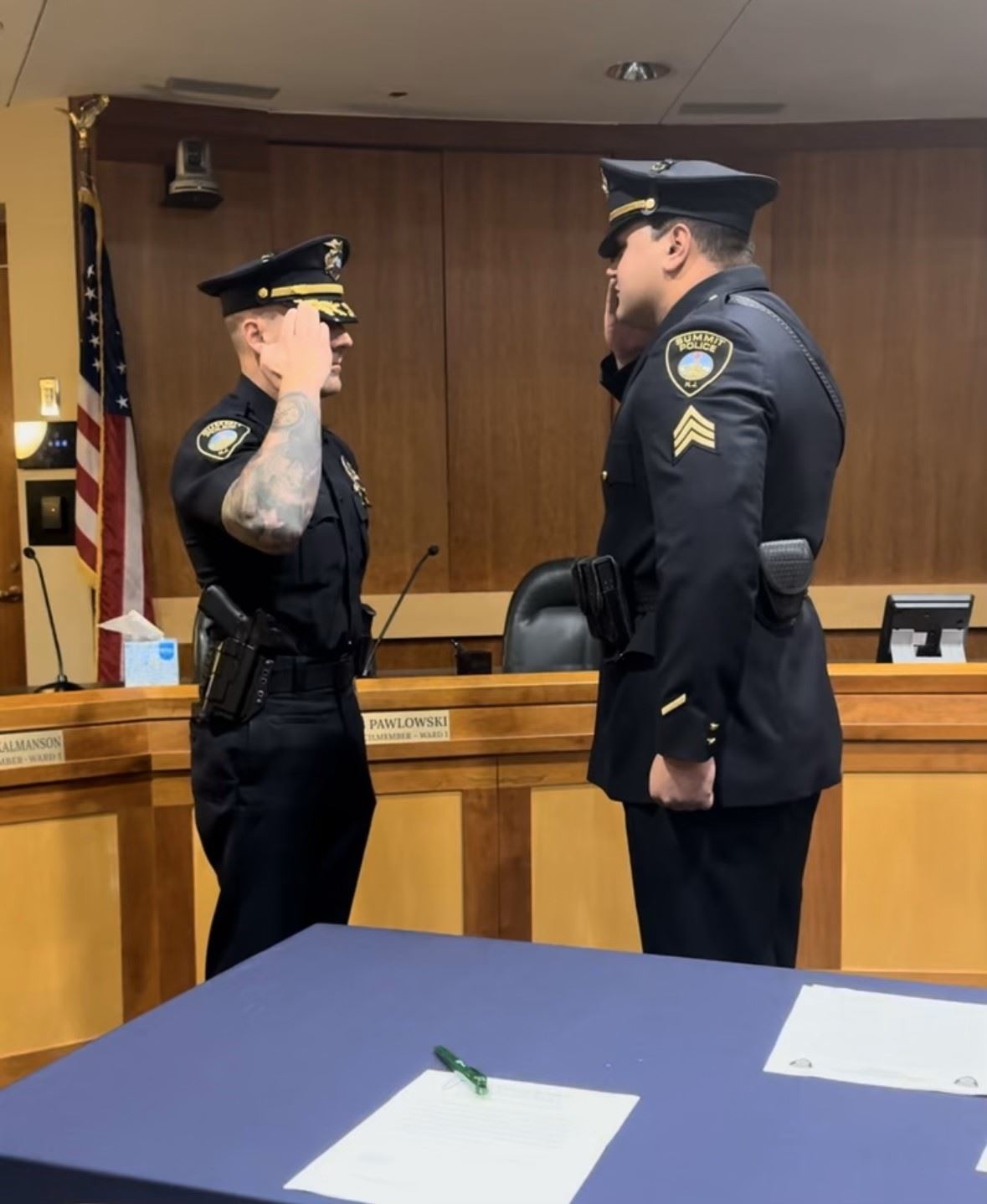 police sergeant swearing in
