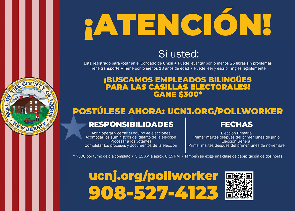 Poll worker flyer in Spanish